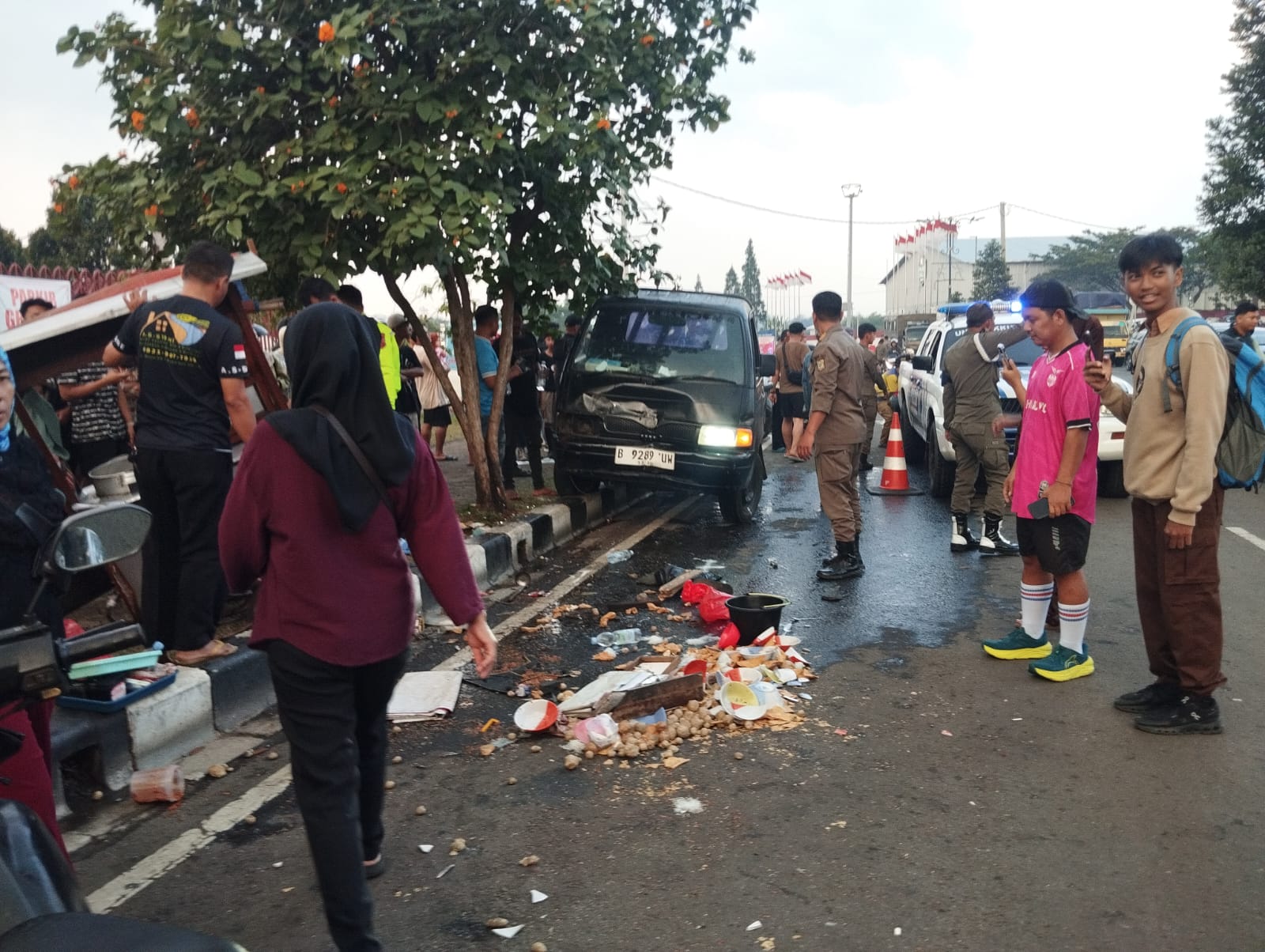 Kondisi kecelakaan mobil kursus mengemudi di pakansari Bogor, Foto/Isitimewa