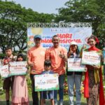 Foto bersama Wali Kota dan Wakil Wali Kota Bogor, Dedie A Rachim-Jenal Mutaqin dengan anak anak di Peringatan Hari Anak Nasional di Alun-Alun Kota Bogor, Foto/Diskominfo Kota Bogor