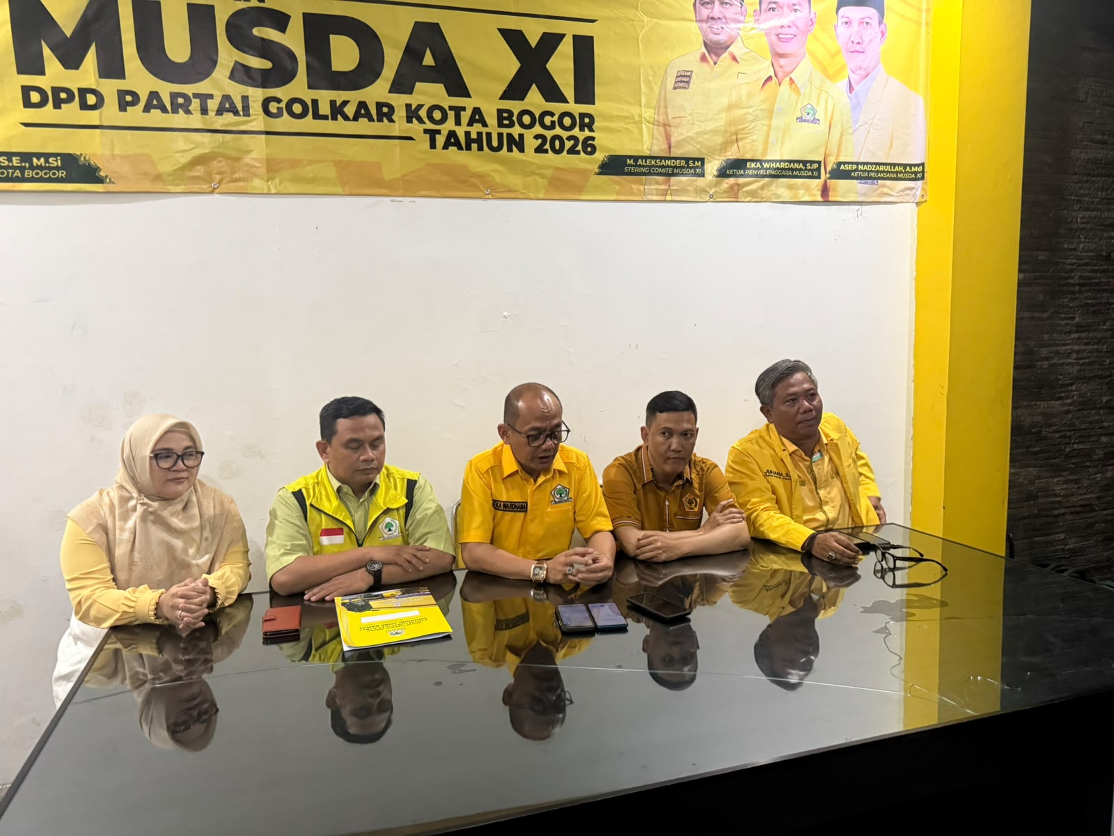 DPD Golkar saat menggelar konferemsi pers untuk Musda Kota Bogor 2026, Foto/Adi Wirman