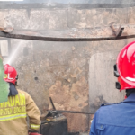 Kondisi kebakaran kios burung dan pakan dj Klapanunggal Bogor, Foto/Isitimewa