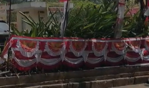 pedagang bendera Merah Putih di Kota Bogor, Foto/Isitimewa pedagang bendera Merah Putih di Kota Bogor, Foto/Isitimewa