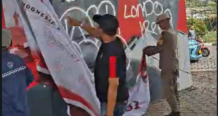Mural Prabowo dan Rudy Susmanto jadi sasaran Vandalisme, Foto/Isitmewa