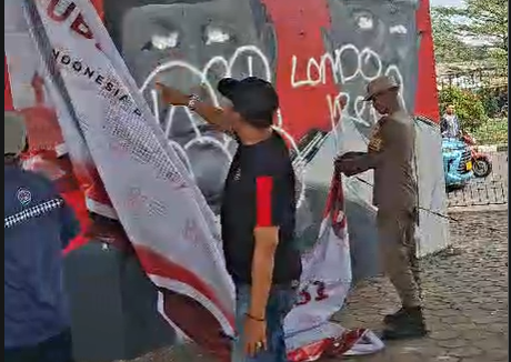 Mural Prabowo dan Rudy Susmanto jadi sasaran Vandalisme, Foto/Isitmewa