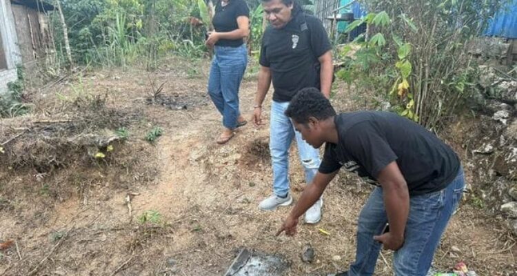 proses olah TKP terhadap pembakaran seorang burung yang viral media sosial, Foto/Isitimewa
