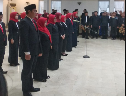 Pelantikan kepala dinas di lingkungamn Pemerintah Kota Bogor, Foto/ISitmewa