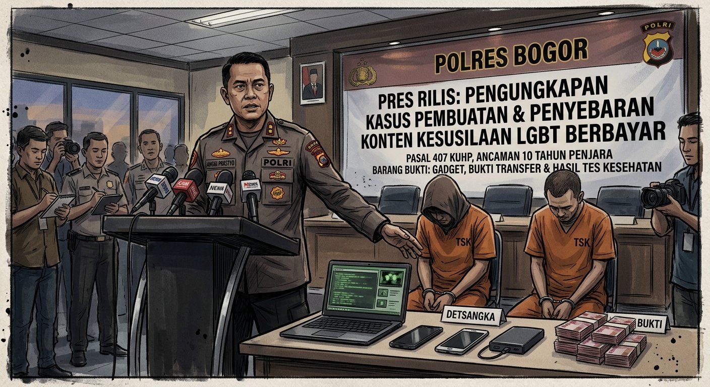 Gambar Ilustrasi - Satreskrim Polres Bogor mengungkap kasus penyebaran video bermuatan asusila yang diperjualbelikan melalui platform media sosial., Foto/Gemini Ai