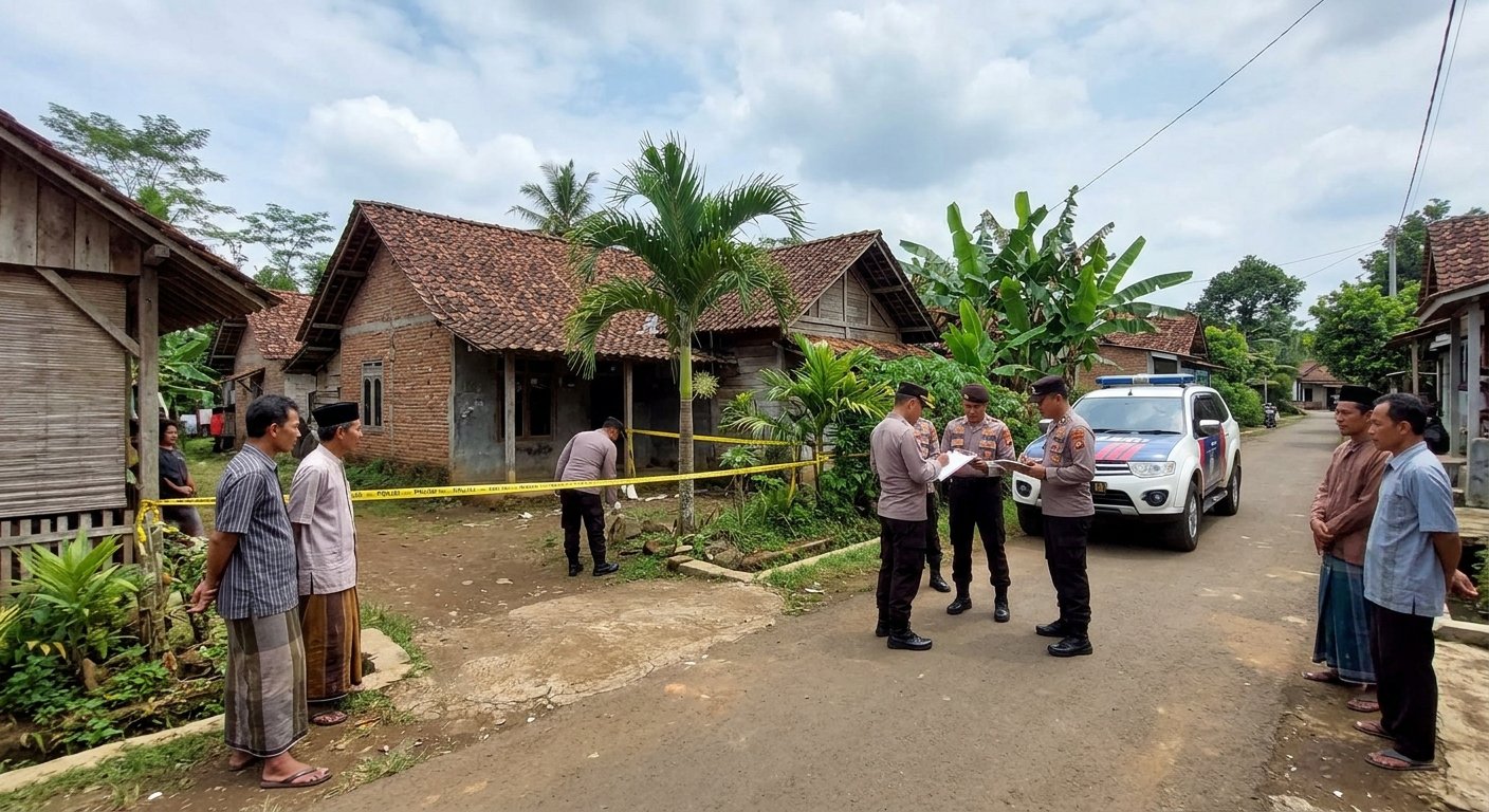 Gambar Ilustrasi Polisi masih melakukan pengecekan langsung untuk memastikan kronologi dan penyebab kematian korban, Foto/Gemini AI Gambar Ilustrasi Polisi masih melakukan pengecekan langsung untuk memastikan kronologi dan penyebab kematian korban, Foto/Gemini AI