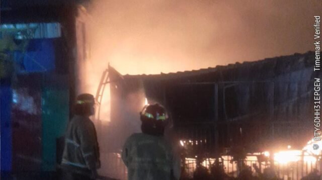 Kondisi bengkel motor di ciomas terbakar, Foto/Istimewa