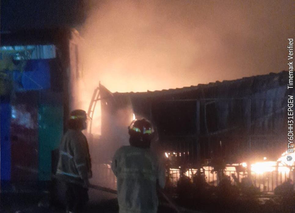 Kondisi bengkel motor di ciomas terbakar, Foto/Istimewa