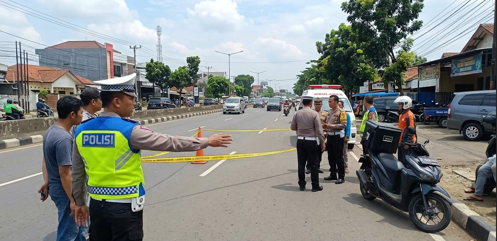 Polisi tengah melakan tempat kejadian perkara, Foto/Gemini AI