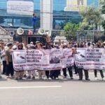 Angkatan Pergerakan Mahasiswa Indonesia (AKAMSI) saat melakukan aksi unjuk rasa, Foto/Isitmewa