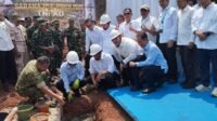 Peletakan batu pertama pembangunan fasilitas PSEL di Galuga Bogor, Foto/Rama