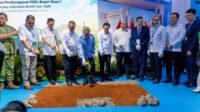 peletakan batu pertama pembangunan fasilitas Pengolahan Sampah Menjadi Energi Listrik (PSEL) Bogor Raya 1 di Desa Galuga, Foto/Diskominfo Kota Bogor