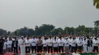 Pemerintah Kabupaten Bogor saat melaksanakan Salat Istisqa di Alun-Alun Tegar Beriman, Foto/Sitimewa