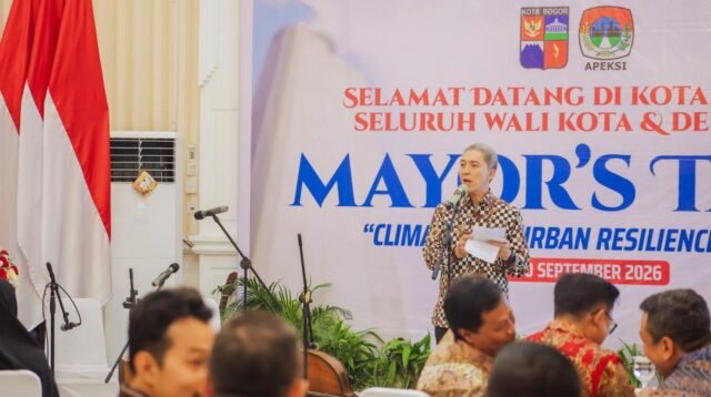 Wali Kota Bogor, Dedie A Rachim saat memberikan sambutan di Mayors Talk 2026 APEKSI, Foto/Diskominfo Kota Bogor