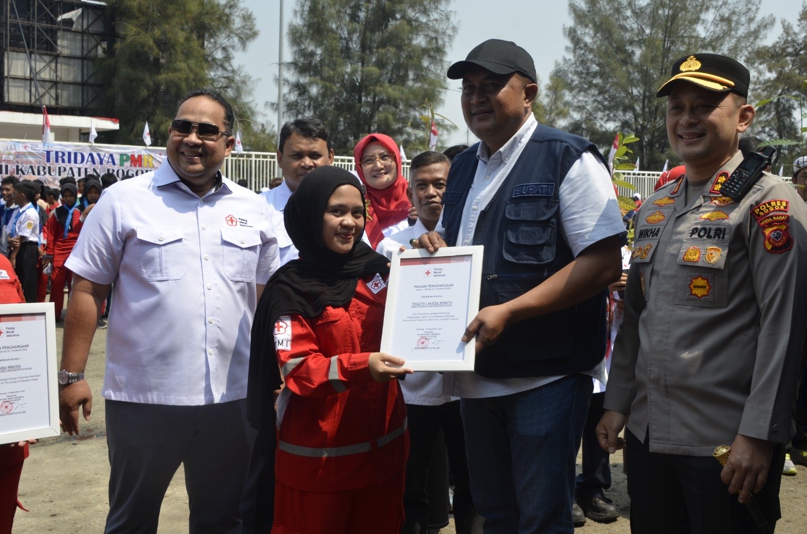 Bupati Bogor, Rudy Susmanto saat menghadiri acara HUT PMI, Foto/Diskominfo Kabupaten Bogor