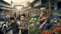 gambar ilustrasi Kasus dugaan penganiayaan terhadap seorang pedagang sayur di Pasar Griya Bukit Jaya, Kecamatan Gunung Putri, Kabupaten Bogor, Foto/Gemini Ai