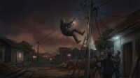 Gambar Ilustrasi pria terjatuh seusai tersengat listrik saat memasang WIFI di Parung Bogor, Foto/Gemini Ai
