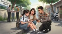 Gambar Ilustrasi Seorang siswi SMA Negeri 2 Kota Bogor menjadi korban perampasan telepon seluler (handphone), Foto/Gemini AI
