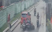 Dua Motor terlibat kecelakaan d depan SDN Cimanggu, Kecamatan Tanah Sareal, Kota Bogor, Foto/SS Video