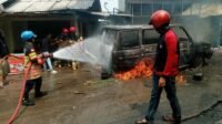 Kondisi mobil terbakar di Bogor Selatan, Kota Bogor. Foto/Isitmewa