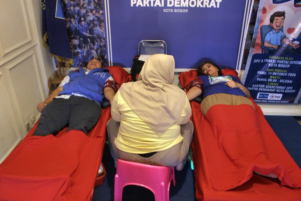 Aksi Donor Darah DPC Demokrat Kota Bogor bekerjasama PMI, Foto/Istimewa Aksi Donor Darah DPC Demokrat Kota Bogor bekerjasama PMI, Foto/Istimewa