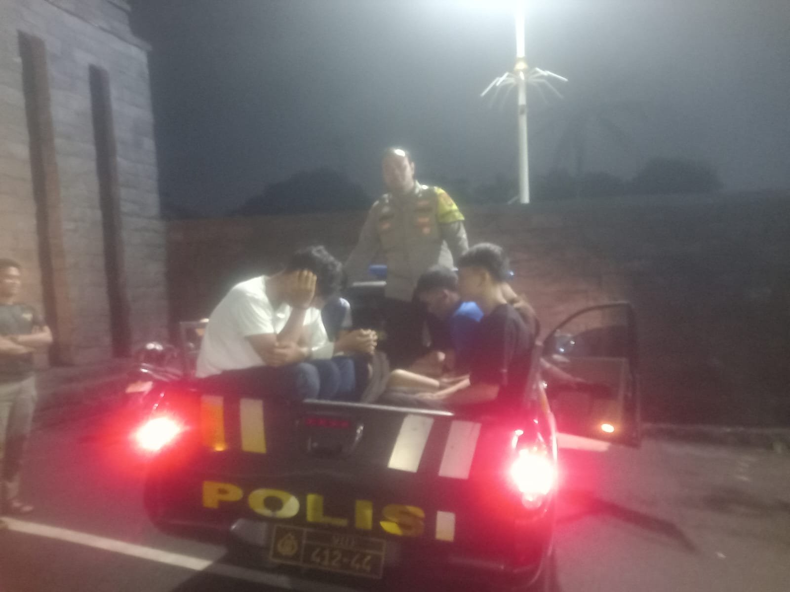 tujuh remaja yang diduga hendak terlibat tawuran di wilayah Kecamatan Kemang, Foto/Isitmewa